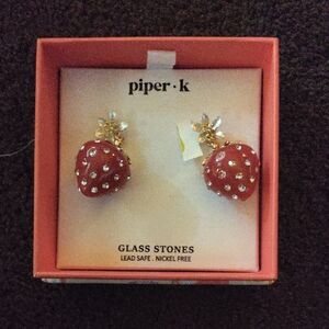 Piper K Red Strawberry Earrings